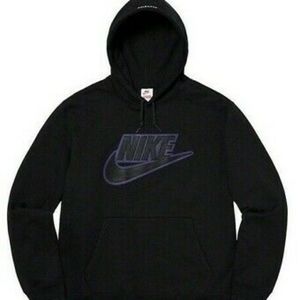 Nike x Supreme Hoodie Leather Applique